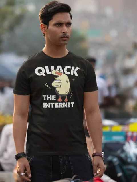 Quack The Internet Graphic Printed T-Shirt