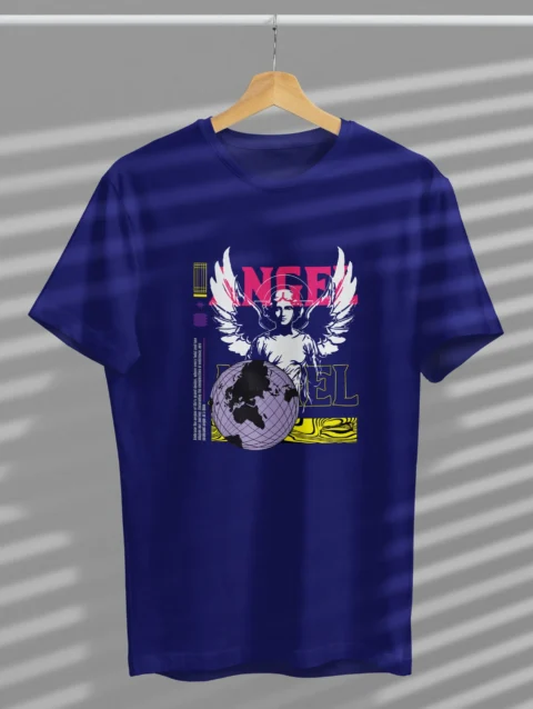 Streat Wear Nay Blue Graphic Printed T-Shirt