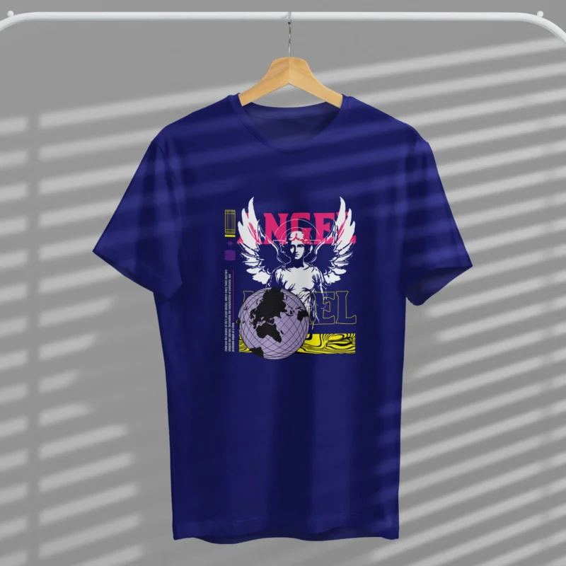 Streat Wear Nay Blue Graphic Printed T-Shirt