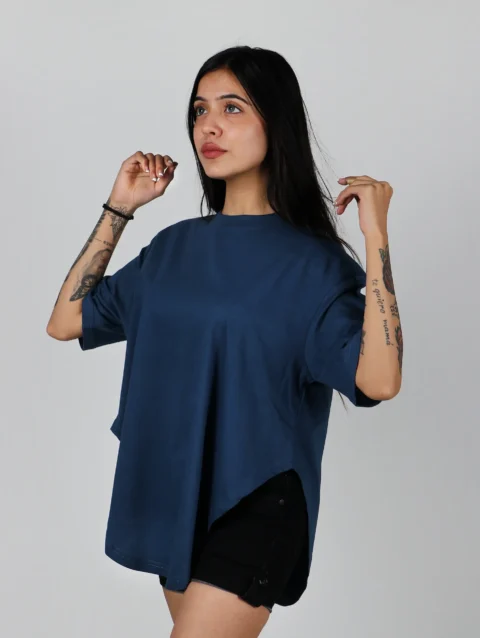 Blue Side Cut Tshirt