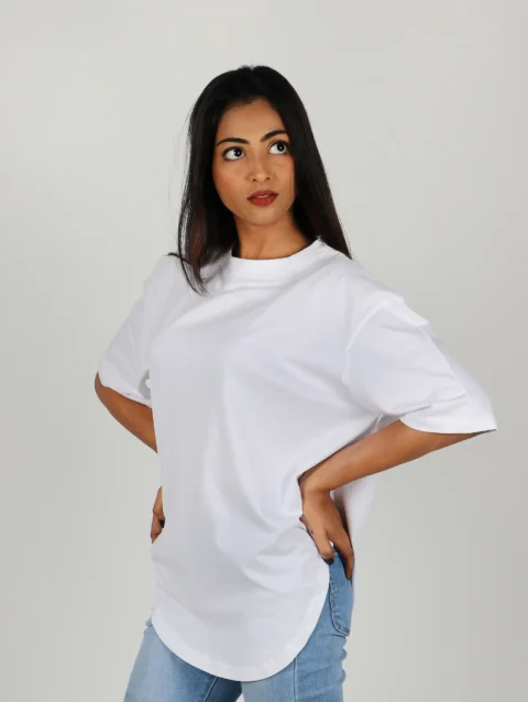 White Side Cut Tshirt