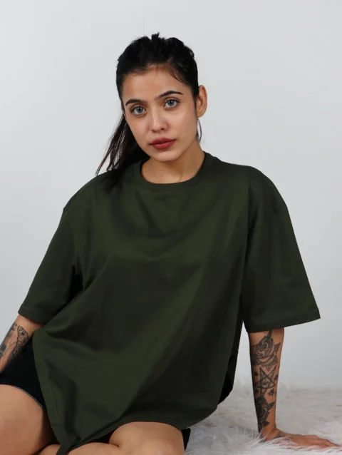 Olive Green Side Cut Tshirt