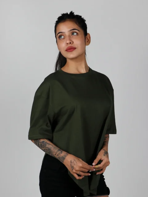 Olive Green Side Cut Tshirt