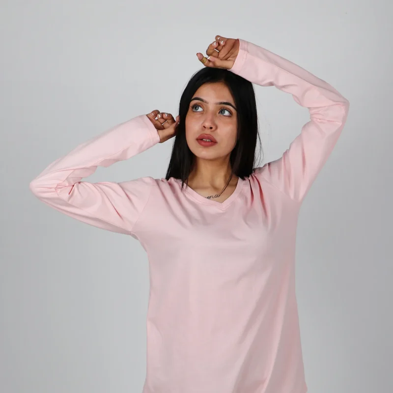 Pink Full Sleeve T-Shirt