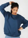 Plain Blue Sweat Shirts For Women