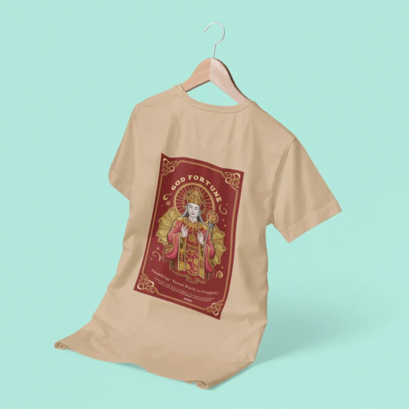 God Fortune Graphic Printed Oversized T-Shirt