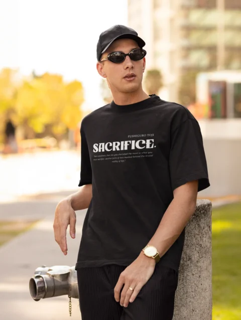 Sacrifice Graphic Printed Oversized T-shirt