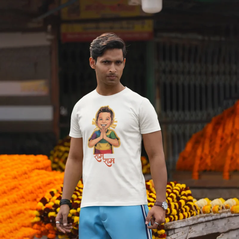 Ram Ram Graphic Printed T-Shirt