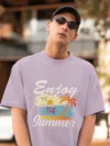 Enjoy The Summer Graphic Printed Oversized T-Shirt