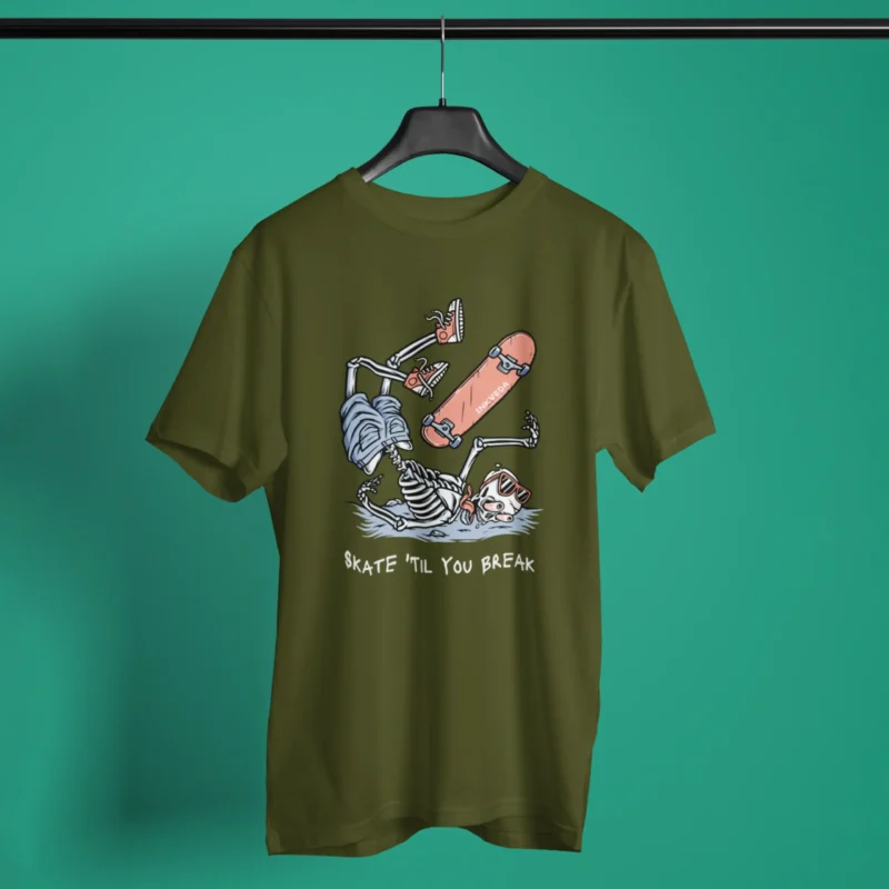Skate Till You Break Graphic Printed T-shirt