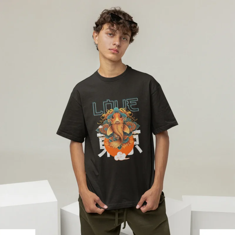 Love Graphic Printed Oversized T-shirt