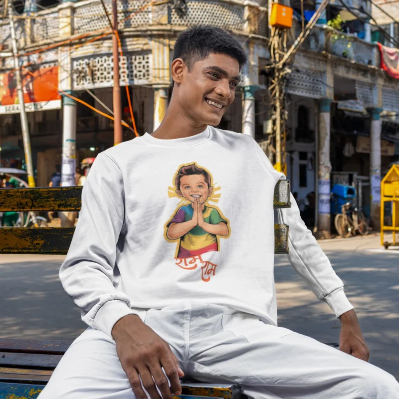 Ram Ram Graphic Printed Sweatshirt