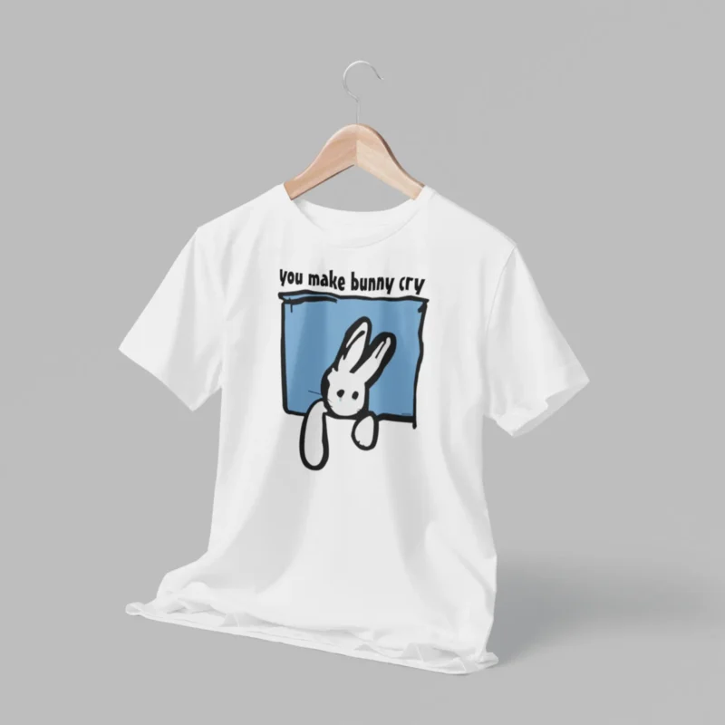 Bunny Graphic Printed Oversized T-Shirt