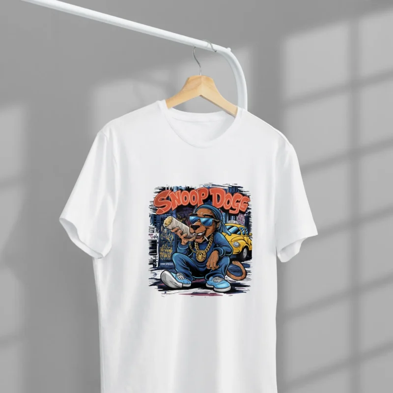Snoop Dogg White Graphic Printed T-Shirt