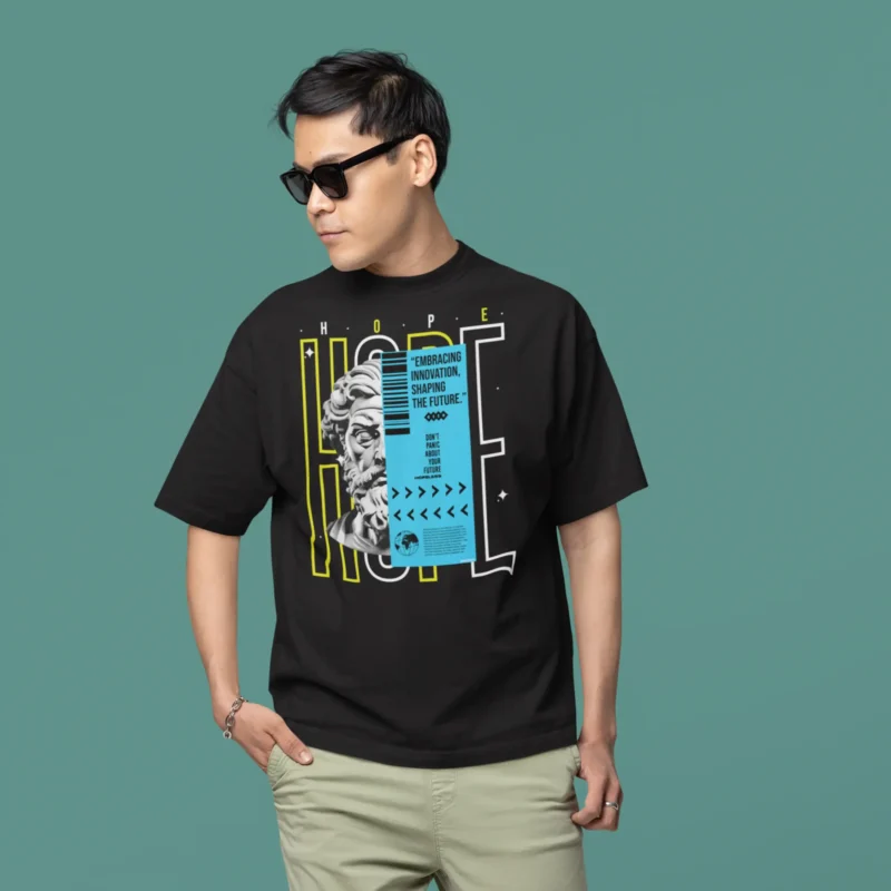 Hope Graphic Printed Oversized T-shirt