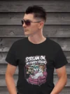 Stream On My Furry Friend Graphic Printed T-Shirt