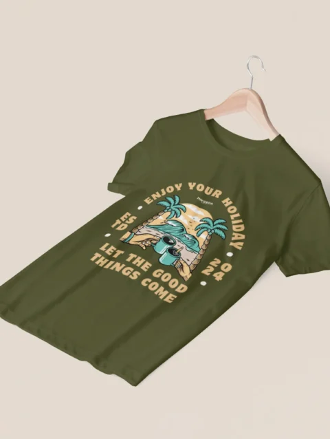 Enjoy Your Holiday Graphic Printed T-Shirt